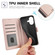 iPhone 16 Plus Skin Feel Pure Color Card Slots Leather Phone Case with Dual Lanyard - Rose Gold