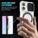 iPhone 16 Plus Sliding Camshield MagSafe Holder TPU Hybrid PC Phone Case - Black White