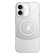 iPhone 16 Plus Slim Color Contrast MagSafe PC Transparent Phone Case - Silver