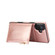iPhone 16 Plus Square Zipper Wallet Bag TPU+PU Back Cover Case - Rose Gold