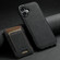iPhone 16 Plus Suteni H17 Litchi Texture Leather MagSafe Detachable Wallet Phone Case - Black