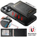 iPhone 16 Plus Suteni H19 Oil Wax 2-in-1 MagSafe Removable Card Box Back Phone Case - Black