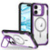 iPhone 16 Plus Transparent Acrylic MagSafe Lens Holder Phone Case - Purple