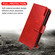 iPhone 16 Plus Tri-Fold 9-Card Wallets Leather Phone Case - Red