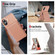 iPhone 16 Plus Vertical Flip Card Bag Holder Leather Phone Case - Rose Gold