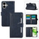 iPhone 16 Plus Wristband Card Slot Leather Phone Case - Blue