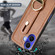 iPhone 16 Plus Wristband Leather Back Phone Case - Brown