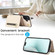 iPhone 16 Plus YM006 Skin Feel Zipper Card Bag Phone Case with Dual Lanyard - Apricot