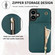 iPhone 16 Plus YM006 Skin Feel Zipper Card Bag Phone Case with Dual Lanyard - Green