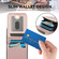 iPhone 16 Plus YM015 Crossbody Rhombic Card Bag RFID Phone Case - Rose Gold