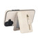 iPhone 16 Plus Zipper Wallet Split MagSafe Leather Back Phone Case - White