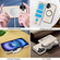iPhone 16 Plus Zipper Wallet Split MagSafe Leather Back Phone Case - White