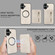 iPhone 16 Plus Zipper Wallet Split MagSafe Leather Back Phone Case - White