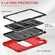 iPad Pro 11 2024 3-Layer Silicone Hybrid PC Tablet Case - Red Black