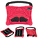 iPad Pro 11 2024 Boxing Series Kickstand EVA Shockproof Tablet Case with Shoulder Strap - Red Black