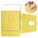 iPad Pro 11 2024 Clear Acrylic 360 Rotation Detachable Leather Tablet Case - Yellow
