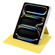 iPad Pro 11 2024 Clear Acrylic 360 Rotation Detachable Leather Tablet Case - Yellow