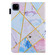 iPad Pro 11 2024 Colored Drawing Leather Smart Tablet Case - Geometric Marble