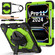 iPad Pro 11 2024 Contrast Color Robot Silicone Hybrid PC Tablet Case - Black Yellow Green