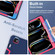 iPad Pro 11 2024 Contrast Color Silicone Acrylic PC Tablet Case with Holder - Navy Blue Rose Red