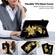 iPad Pro 11 2024 Crystal Texture Painted Leather Smart Tablet Case - Gold Butterfly Rose