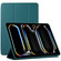 iPad Pro 11 2024 Double-sided Clip Non-buckle Magnetic PU Smart Tablet Case - Dark Green