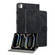 iPad Pro 11 2024 Embossed Tiger Pattern Leather Tablet Case - Black