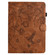 iPad Pro 11 2024 Flowers and Bird Embossed Smart Leather Tablet Case - Brown