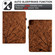 iPad Pro 11 2024 Fortune Tree Embossed Leather Smart Tablet Case - Brown