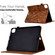 iPad Pro 11 2024 Fortune Tree Embossed Leather Smart Tablet Case - Brown