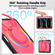 iPad Pro 11 2024 Honeycomb Hybrid Tablet Case with Handle Holder & Strap - Rose Red