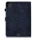 iPad Pro 11 2024 Marble Style Cloth Texture Smart Leather Tablet Case - Dark Blue