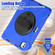 iPad Pro 11 2024 Rotatable Holder Silicone Hybrid PC Tablet Case with Shoulder Strap - Blue