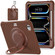 iPad Pro 11 2024 Rotation Handle Holder Silicone Hybrid PC Tablet Case - Chocolate