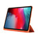 iPad Pro 11 2024 Skin Feel Tri-fold Leather Tablet Case with Pen Slot - Orange
