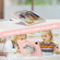 iPad Pro 11 2024 Spider Wheel Silicone Hybrid PC Tablet Case - Cherry Blossoms Pink