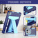 iPad Pro 11 2024 T Holder Robot Silicone Hybrid PC Tablet Case - Navy Blue Blue