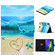 iPad Pro 11 2024 Voltage Coloured Drawing Smart Leather Tablet Case - Blue Beach