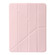 iPad Pro 13 2024 Clear Acrylic Deformation Leather Tablet Case - Pink