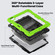 iPad Pro 13 2024 Silicone Hybrid PC Tablet Case with Shoulder Strap - Black + Yellow Green