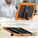 iPad Pro 13 2024 Silicone Hydric PC Tablet Case with Shoulder Strap & Holder - Orange