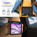 iPad Air 13 2024 / 2025 Armor Portable Rotating Ring Holder Silicone Tablet Case with Pen Slot - Black