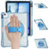 iPad Air 13 2024 / 2025 Rotation Grip Holder TPU Hybrid Clear PC Tablet Case - Light Blue