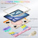 iPad Air 13 2024 / Air 13 2025 Silicone Hybrid PC Tablet Case with Holder & Shoulder Strap - Colorful Pink