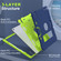 iPad Air 13 2025 / 2024 Contrast Color Silicone Acrylic PC Tablet Case with Holder - Navy Blue Yellow Green