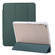 iPad Air / Air 2 / 9.7 2017 / 2018 3-Fold Lock Buckle Leather Smart Tablet Case - Deep Green
