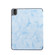 iPad Air 11 2024 / 2025 Three-fold Marble Texture Protective Tablet Case with Pen Slot - Blue