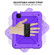 iPad Air 11 2024 / Air 2022 / 2020 10.9 / Air 2022 Shockproof PC + Silicone Combination Case with Holder & Hand Strap & Shoulder Strap - Purple + Purple