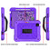 iPad Air 11 2024 / Air 2022 / 2020 10.9 / Air 2022 Shockproof PC + Silicone Combination Case with Holder & Hand Strap & Shoulder Strap - Purple + Purple