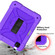 iPad Air 11 2024 / Air 2022 / 2020 10.9 / Air 2022 Shockproof PC + Silicone Combination Case with Holder & Hand Strap & Shoulder Strap - Purple + Purple